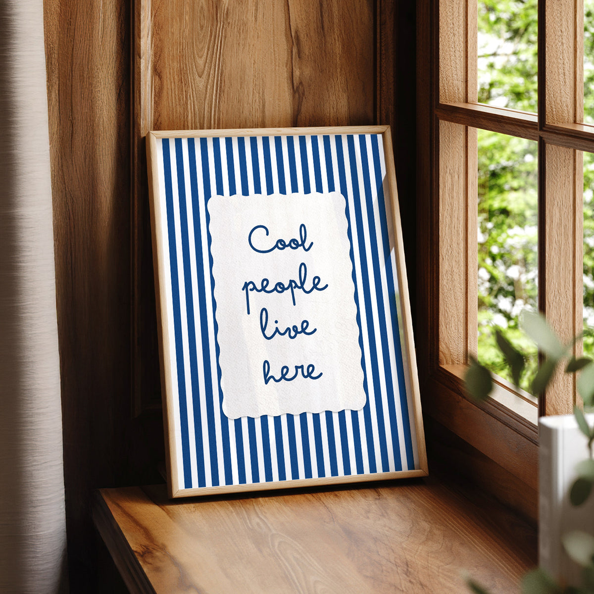 Cool People Live Here Quote Art Print — artwork preview 7