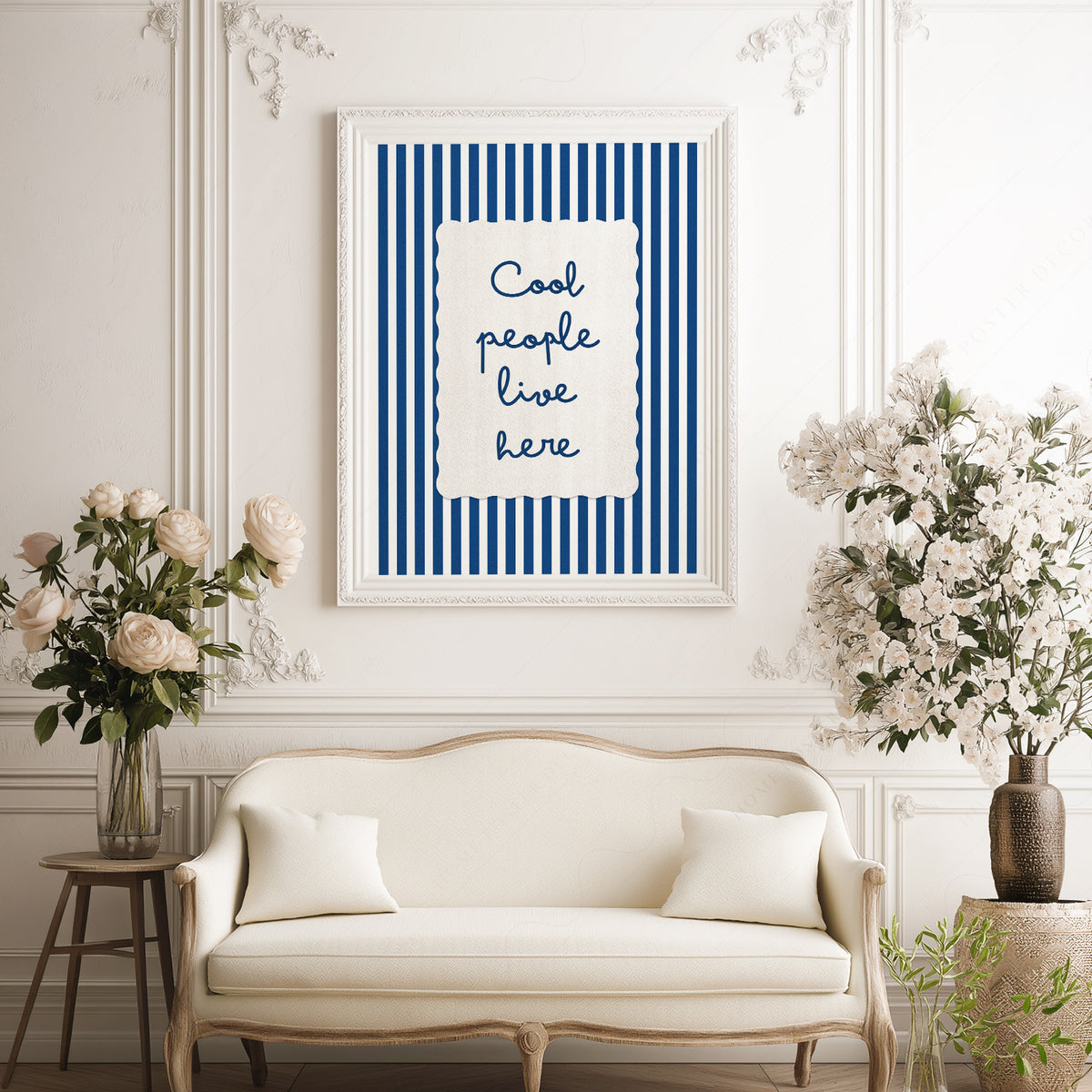 Cool People Live Here Quote Art Print — artwork preview 17