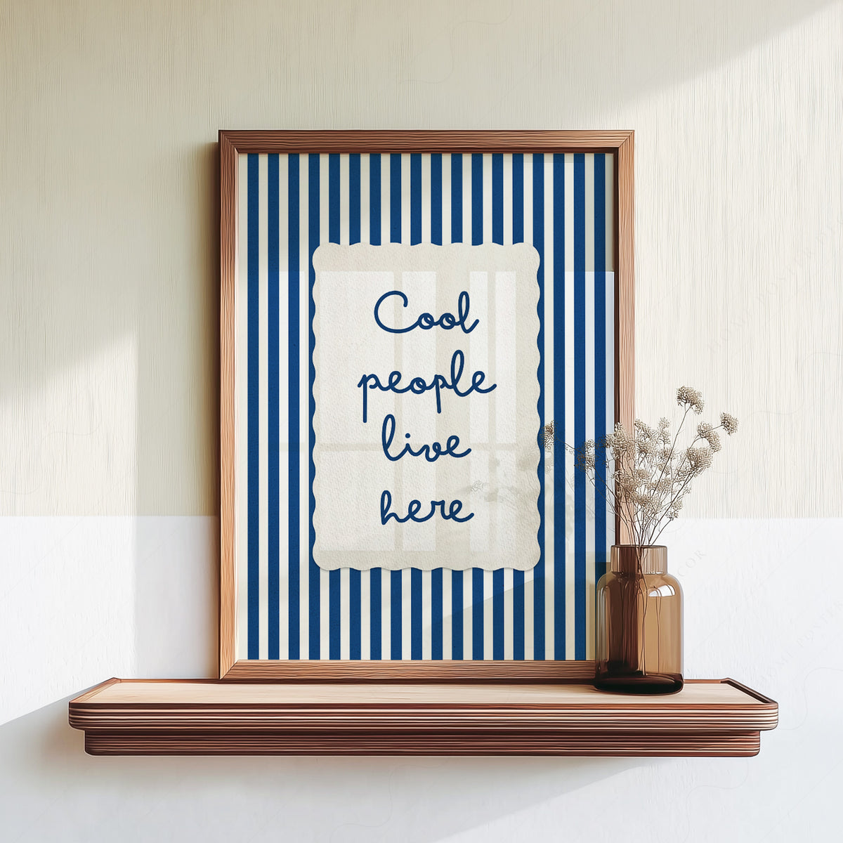 Cool People Live Here Quote Art Print — artwork preview 18