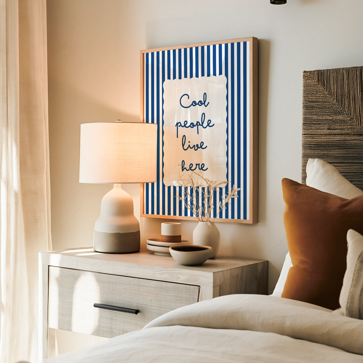 Cool People Live Here Quote Art Print — artwork preview 19