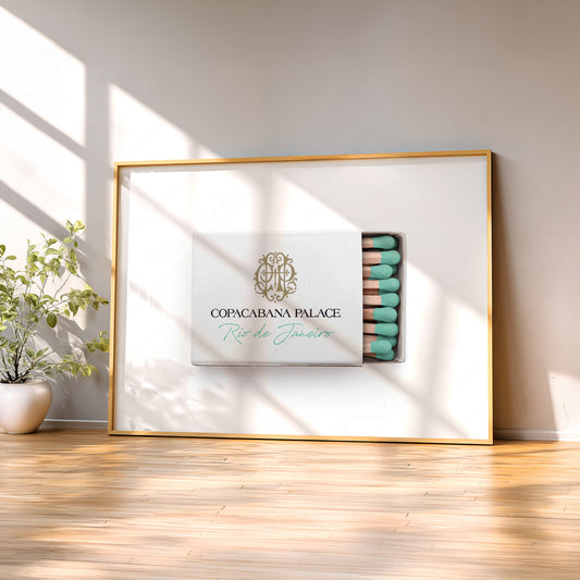 Copacabana Palace Matchbox Print – Vintage Rio de Janeiro Hotel Wall Art — artwork preview 2