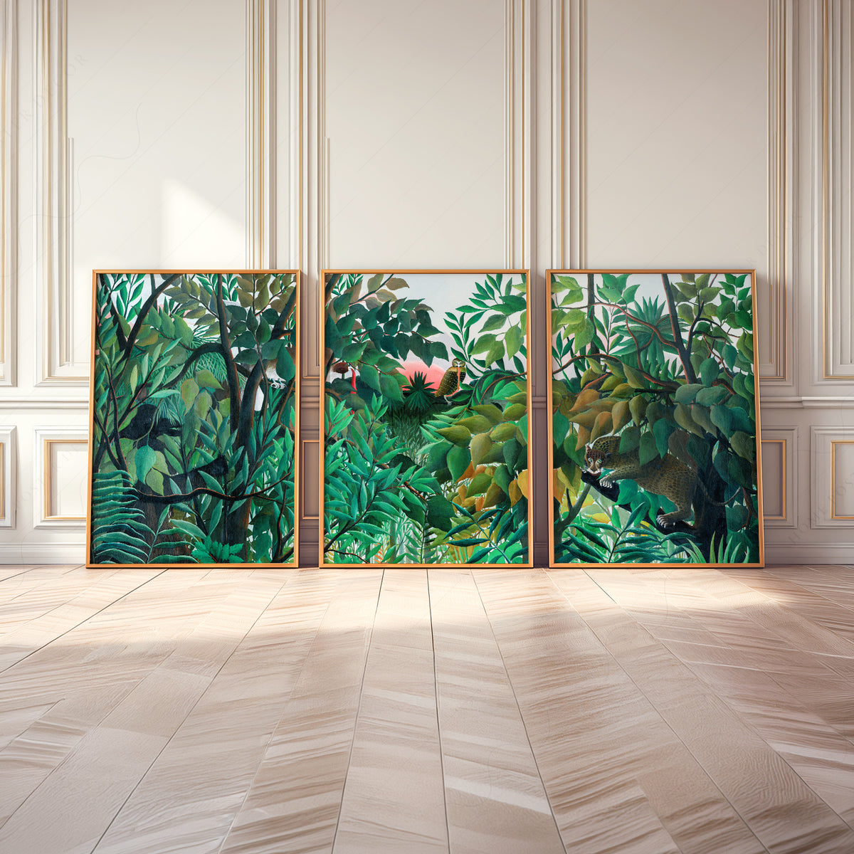 Henri Rousseau Jungle Set of 3 Art Prints – Tropical Forest Wall Art — artwork preview 8
