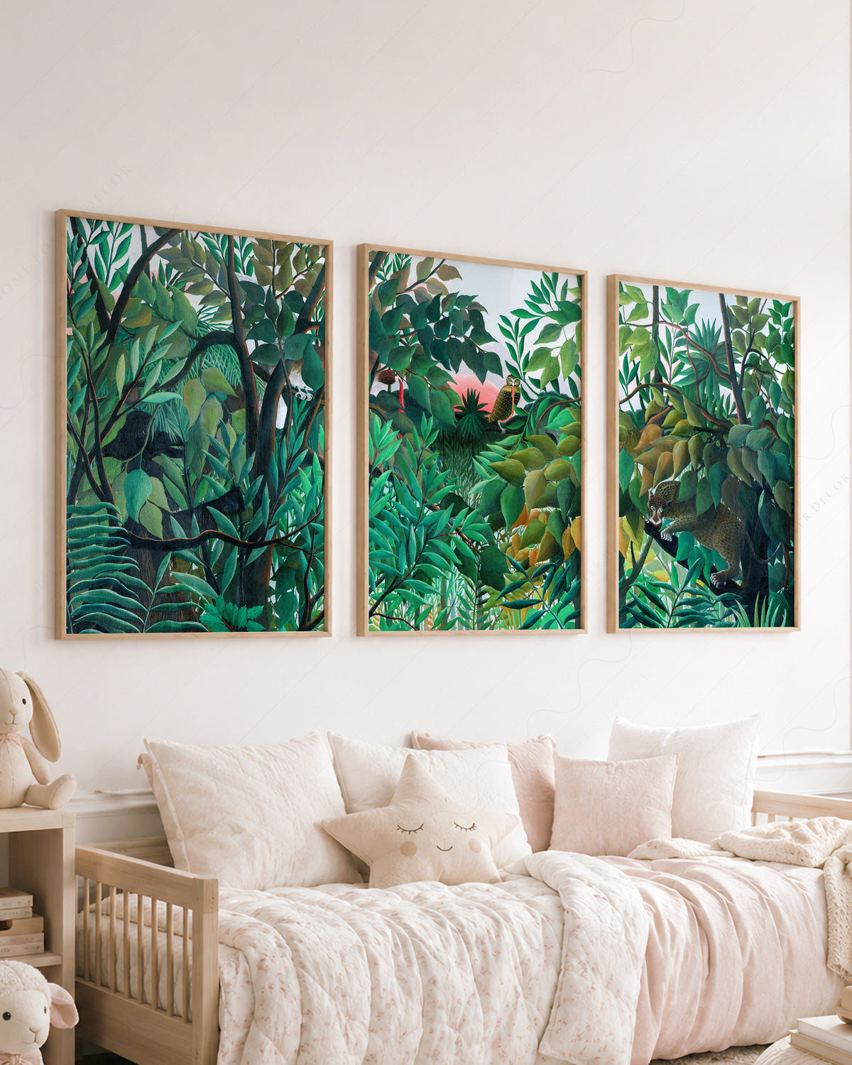 Henri Rousseau Jungle Set of 3 Art Prints – Tropical Forest Wall Art — artwork preview 23