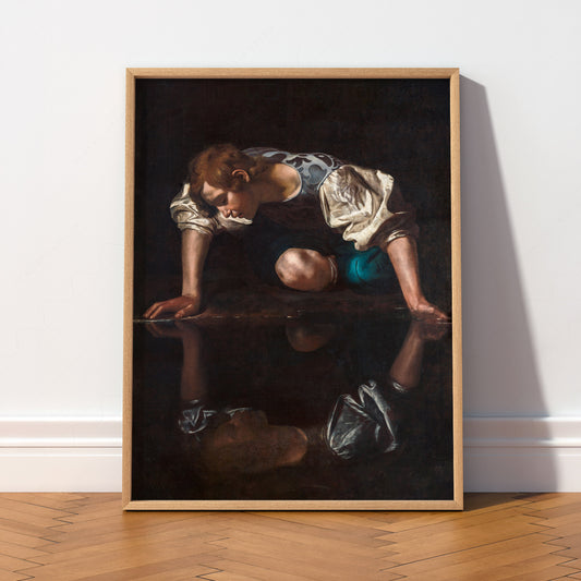 Caravaggio Narcissus Art Print – Baroque Masterpiece Wall Art Poster — artwork preview 2