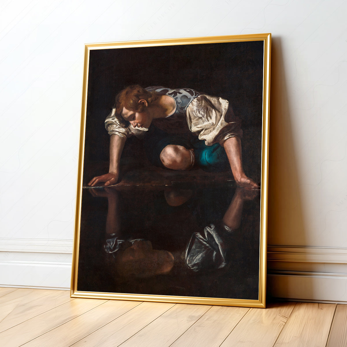 Caravaggio Narcissus Art Print – Baroque Masterpiece Wall Art Poster — artwork preview 1