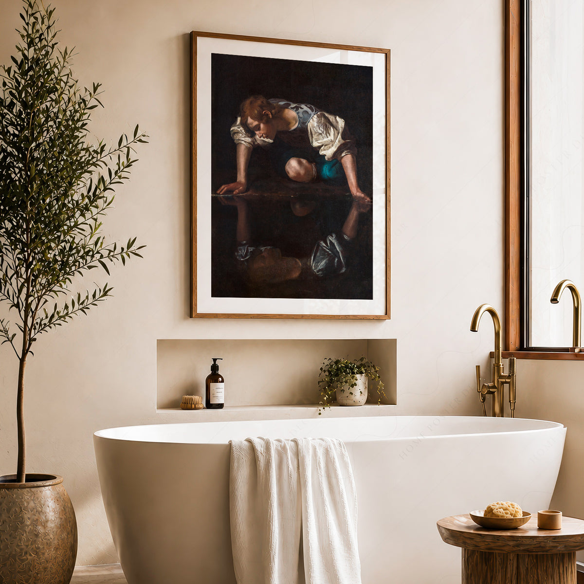 Caravaggio Narcissus Art Print – Baroque Masterpiece Wall Art Poster — artwork preview 22