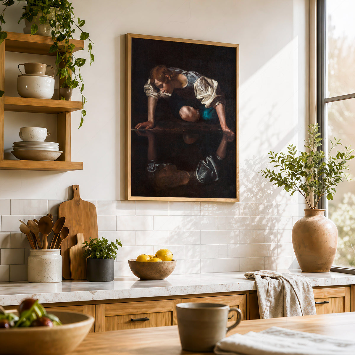 Caravaggio Narcissus Art Print – Baroque Masterpiece Wall Art Poster — artwork preview 23