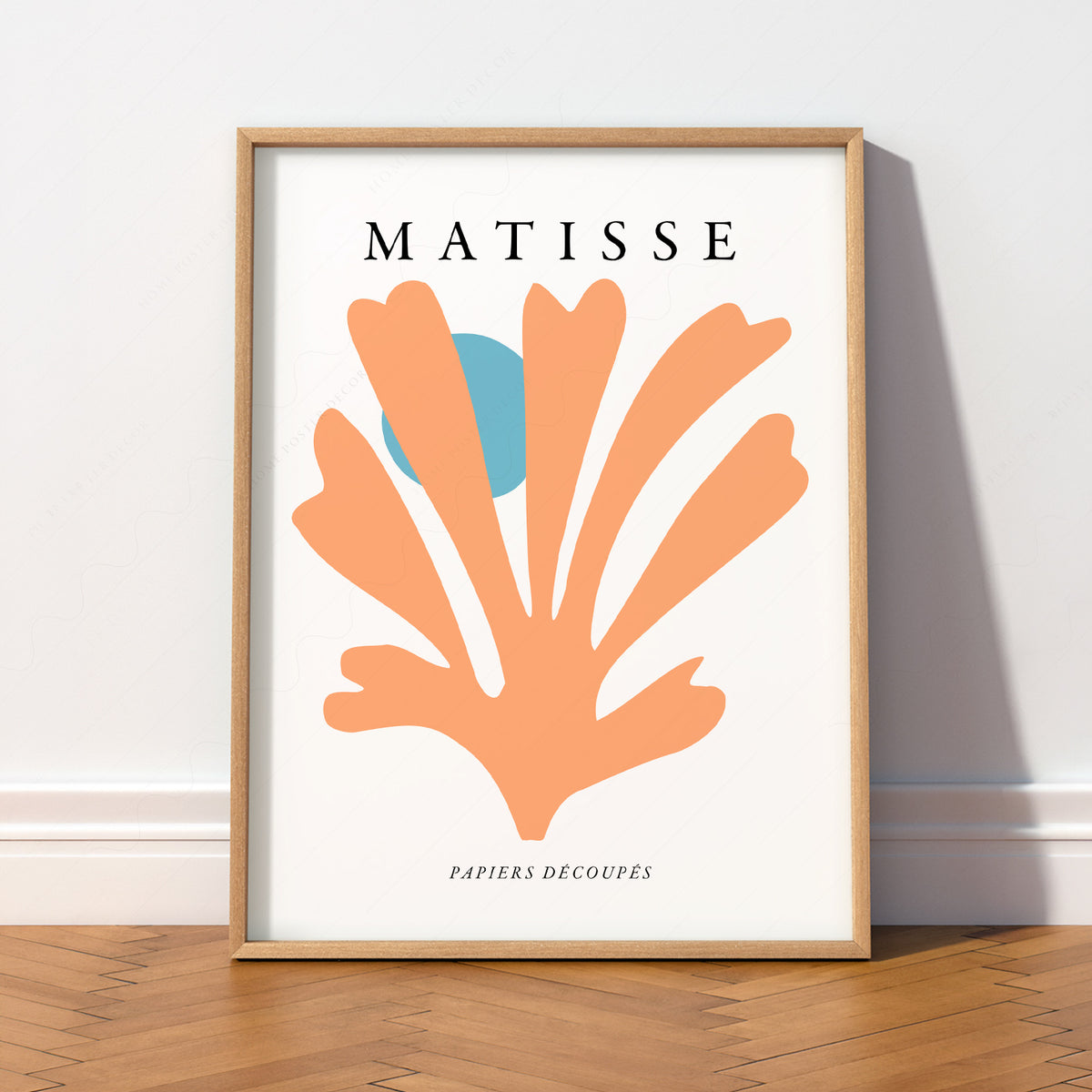 Henri Matisse Peach Organic Leaf Art Print — artwork preview 2