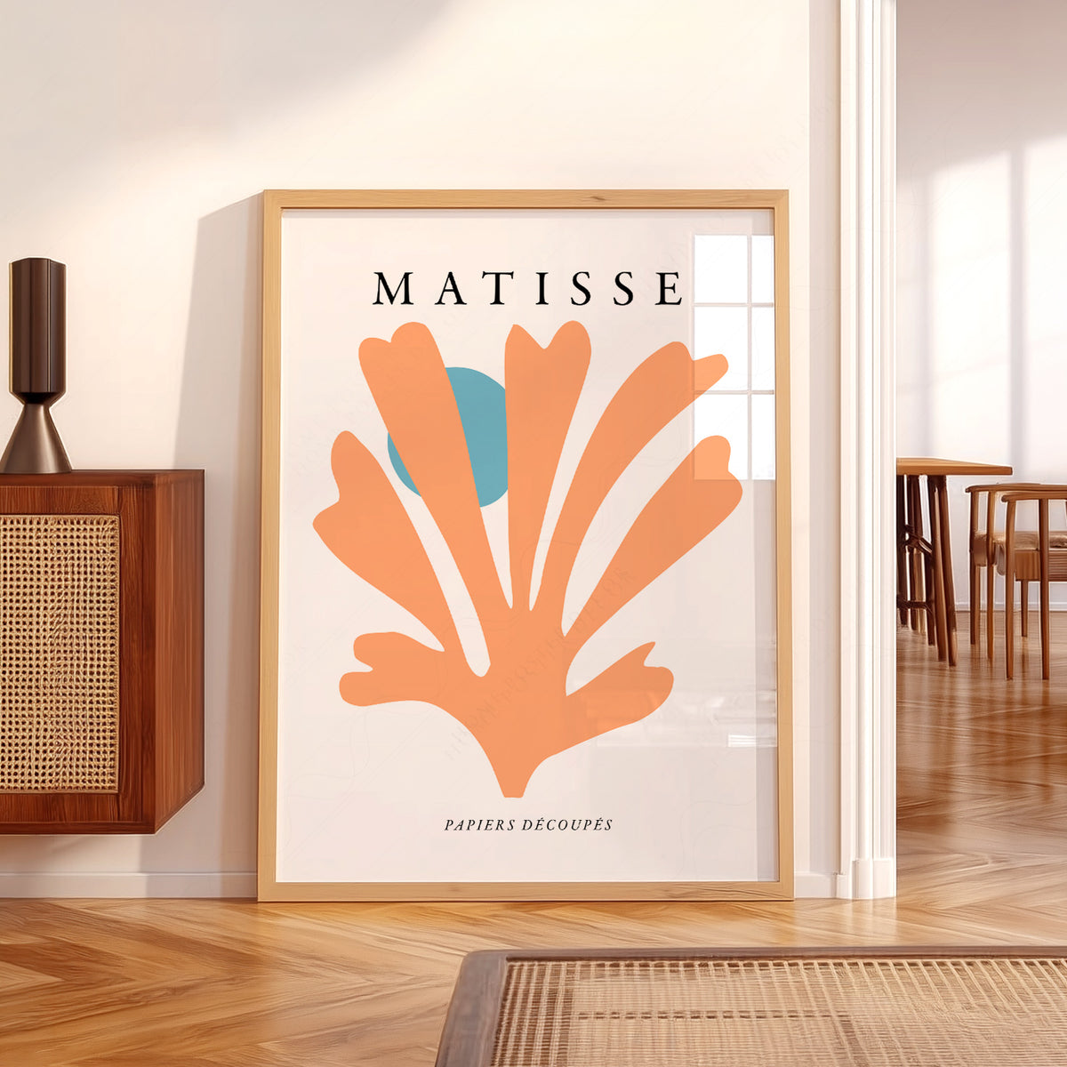Henri Matisse Peach Organic Leaf Art Print — artwork preview 5