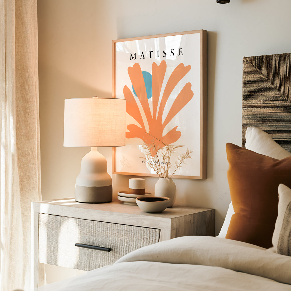 Henri Matisse Peach Organic Leaf Art Print — artwork preview 19