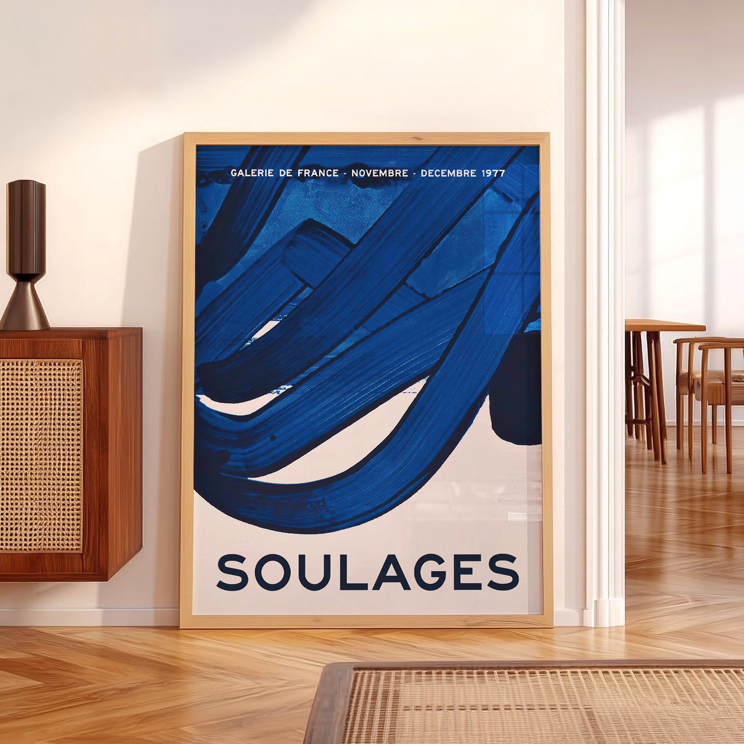 Pierre Soulages 1977 Exhibition Poster – Abstract Art | Home