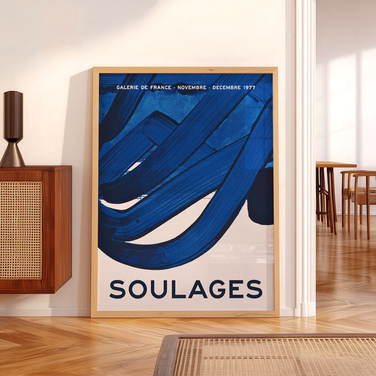 Pierre Soulages Galerie de France 1977 Exhibition Poster – Abstract Art Print — artwork preview 5