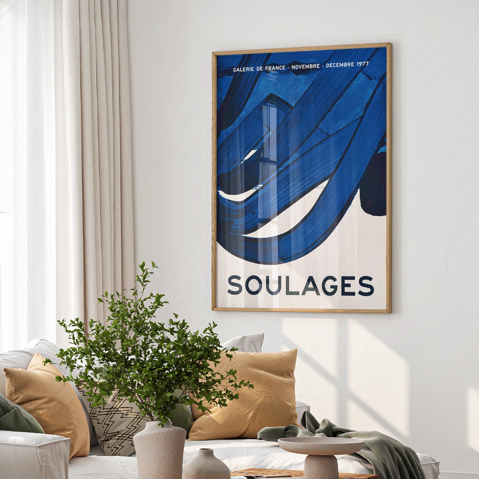 Pierre Soulages 1977 Exhibition Poster – Abstract Art | Home