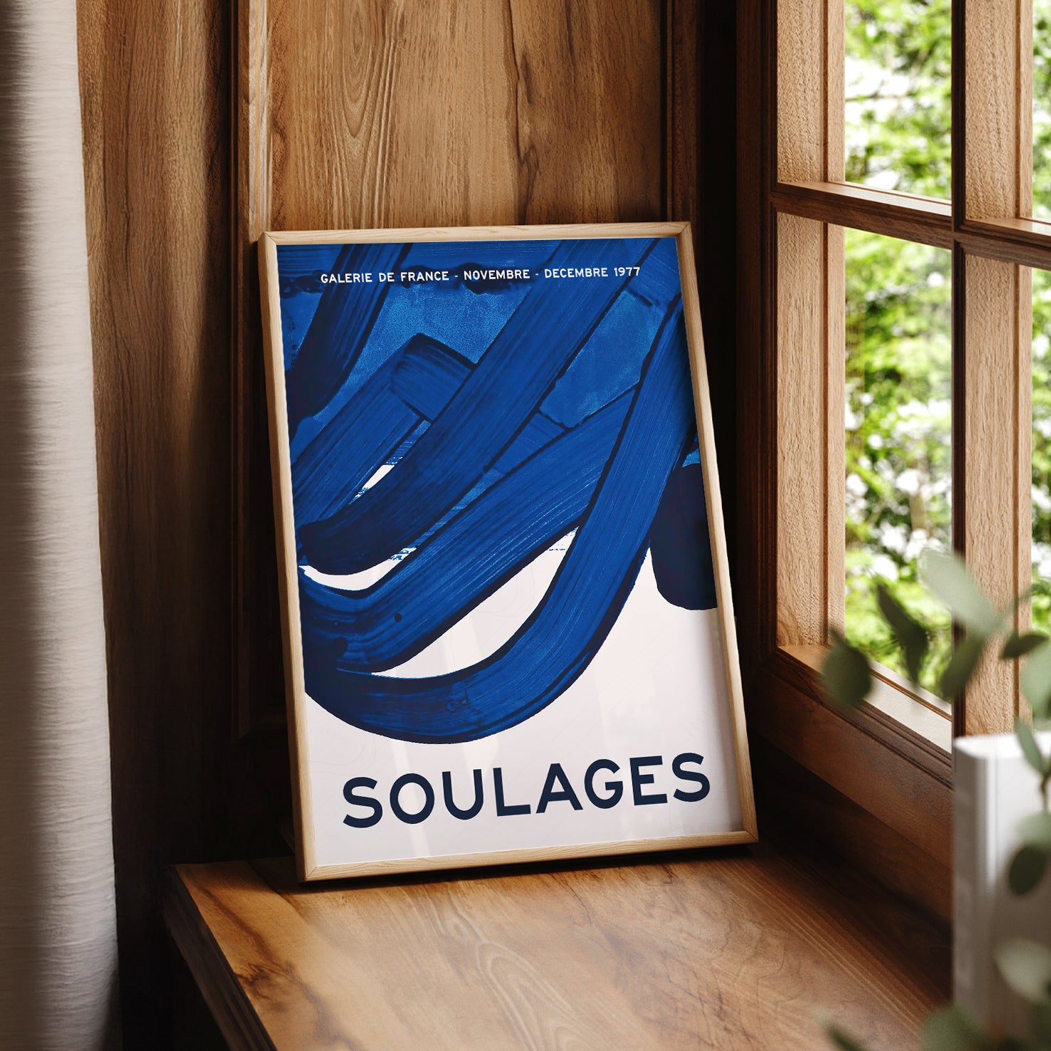 Pierre Soulages 1977 Exhibition Poster – Abstract Art | Home