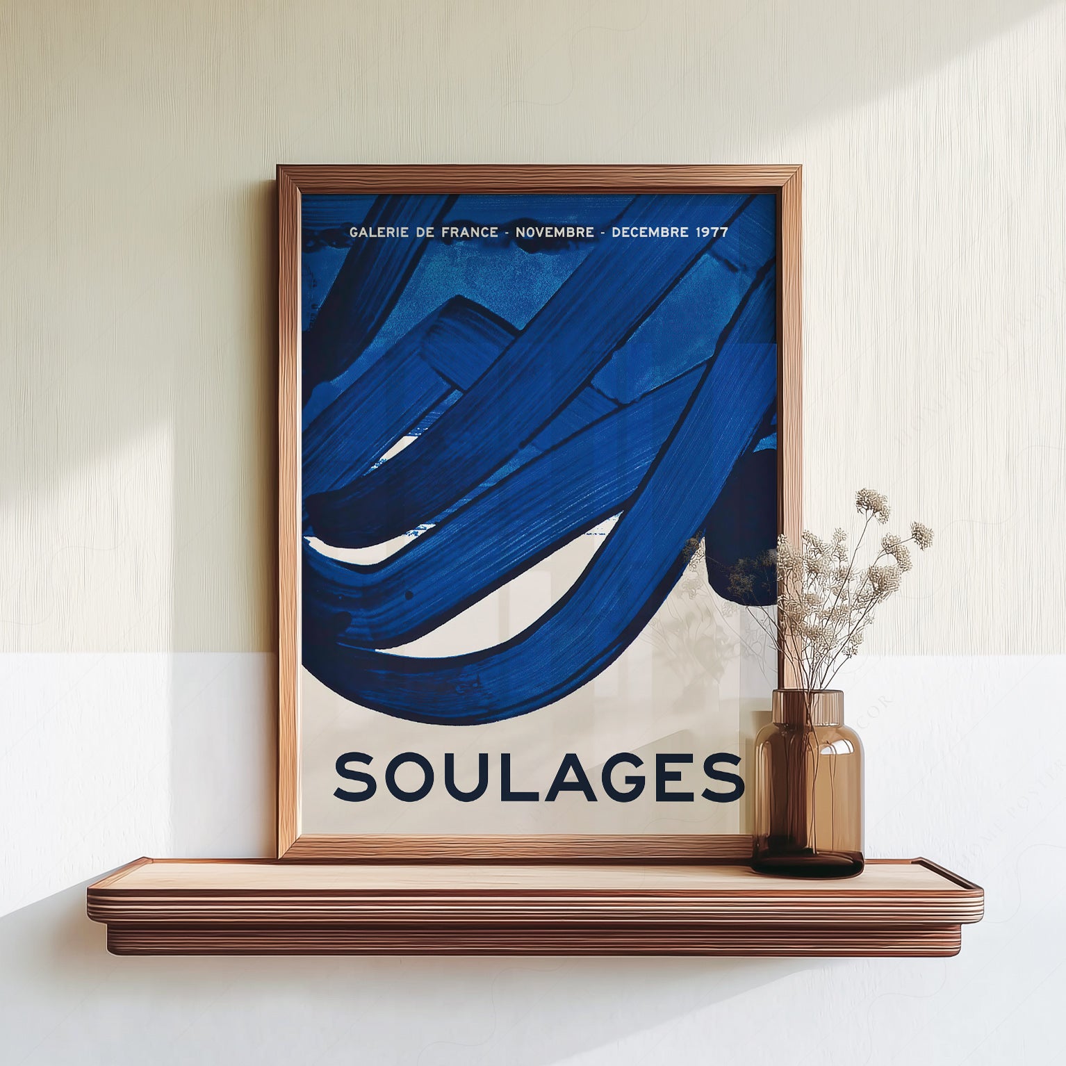Pierre Soulages 1977 Exhibition Poster – Abstract Art | Home