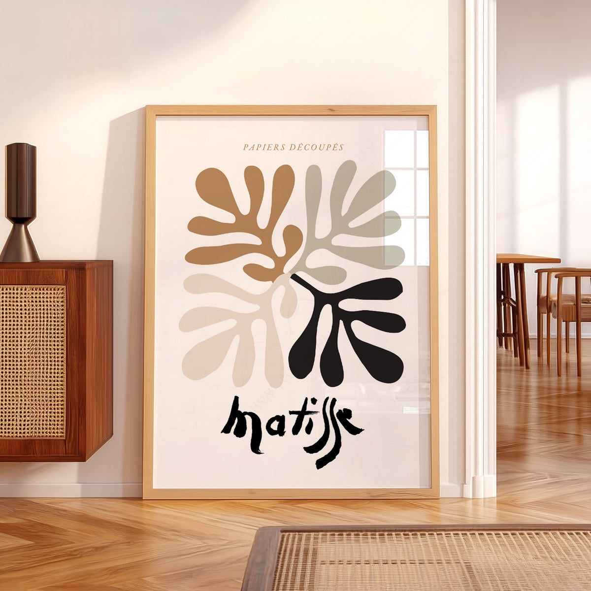 Henri Matisse Neutral Cut-Out Leaves Art Print — artwork preview 5