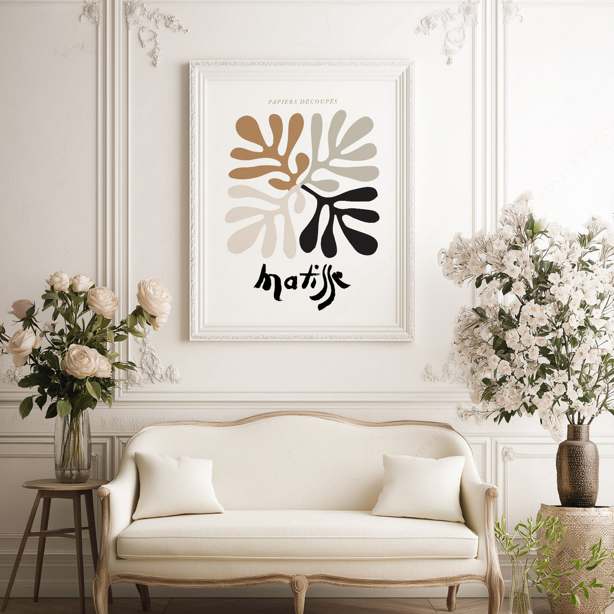 Henri Matisse Neutral Cut-Out Leaves Art Print — artwork preview 17
