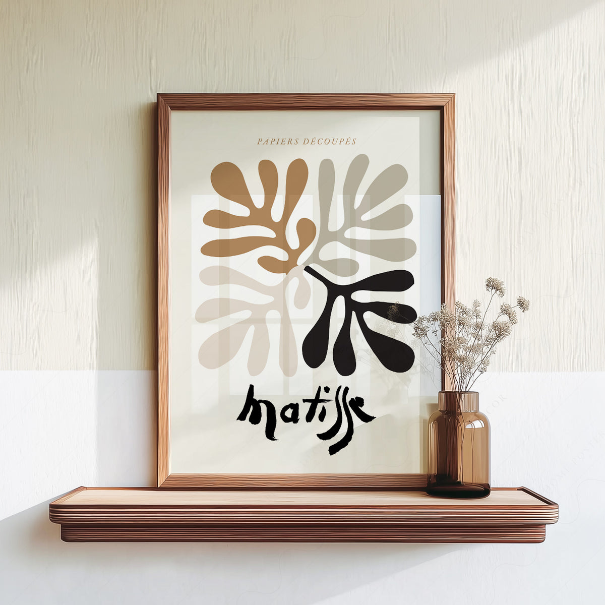 Henri Matisse Neutral Cut-Out Leaves Art Print — artwork preview 18