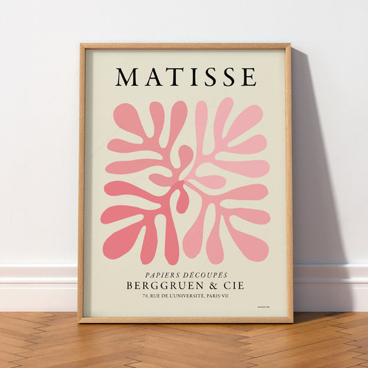 Henri Matisse Pink Coral Cut-Out Print – Modern Abstract Wall Art — artwork preview 2