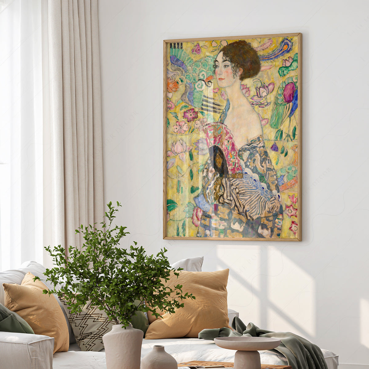 Gustav Klimt Lady with a Fan Art Print — artwork preview 6