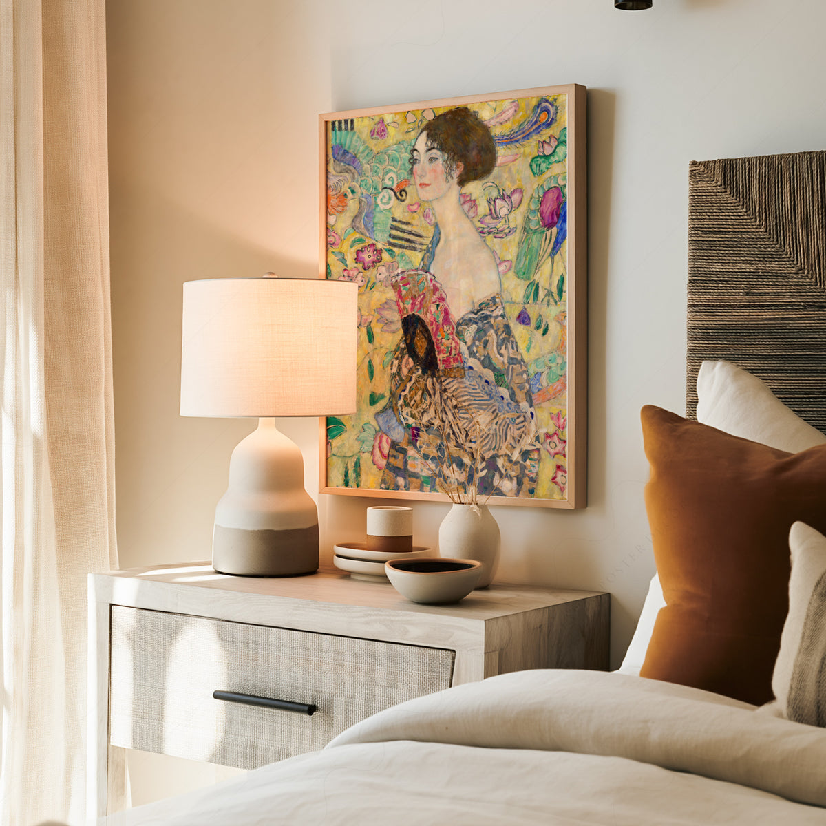 Gustav Klimt Lady with a Fan Art Print — artwork preview 19