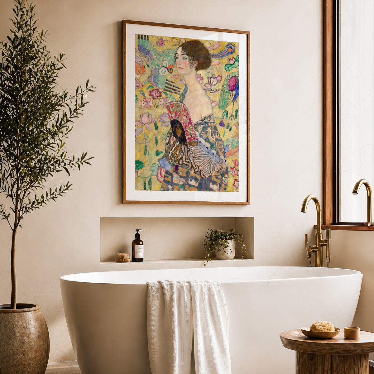 Gustav Klimt Lady with a Fan Art Print — artwork preview 22