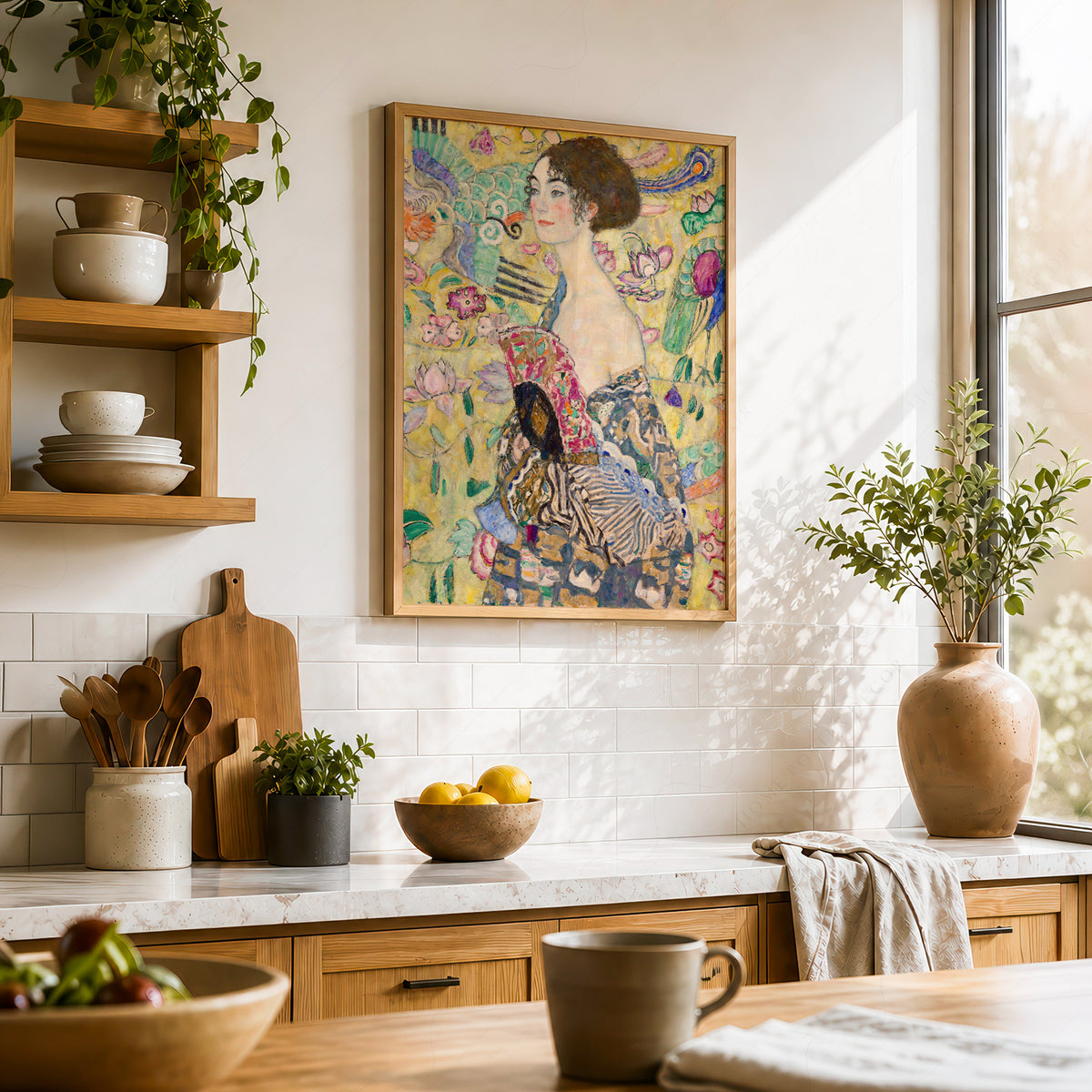 Gustav Klimt Lady with a Fan Art Print — artwork preview 23