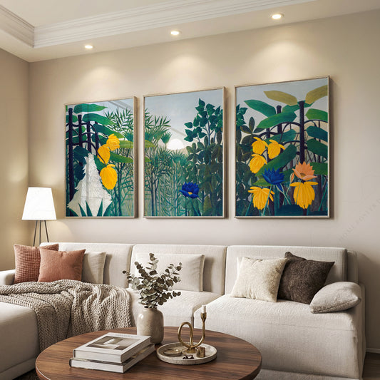 Henri Rousseau The Repast of the Lion Set of 3 Prints – Jungle Wall Art — artwork preview 7