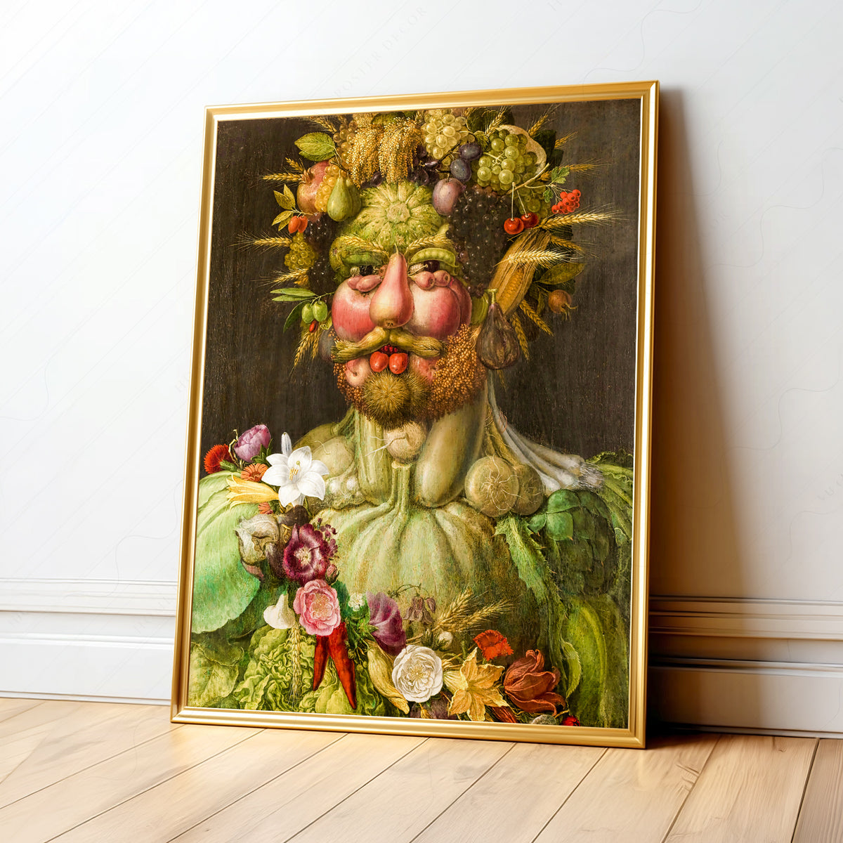 Giuseppe Arcimboldo Floral and Fruit Portrait Art Print — artwork preview 1