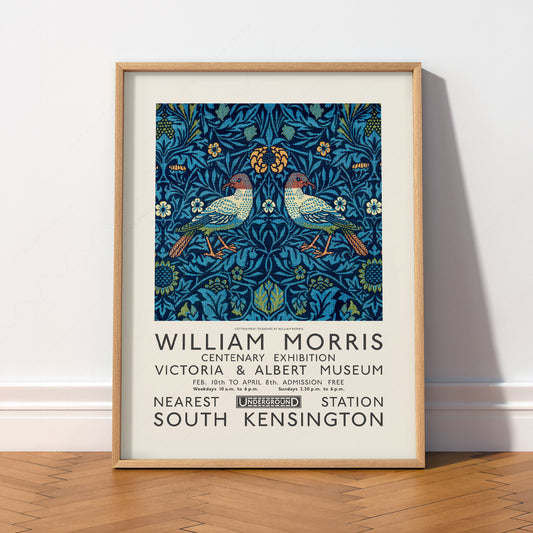 William Morris Bird Exhibition Poster – V&A Museum Art Print Wall Decor — artwork preview 2