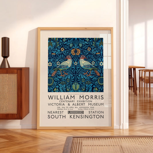 William Morris Bird Exhibition Poster – V&A Museum Art Print Wall Decor — artwork preview 5