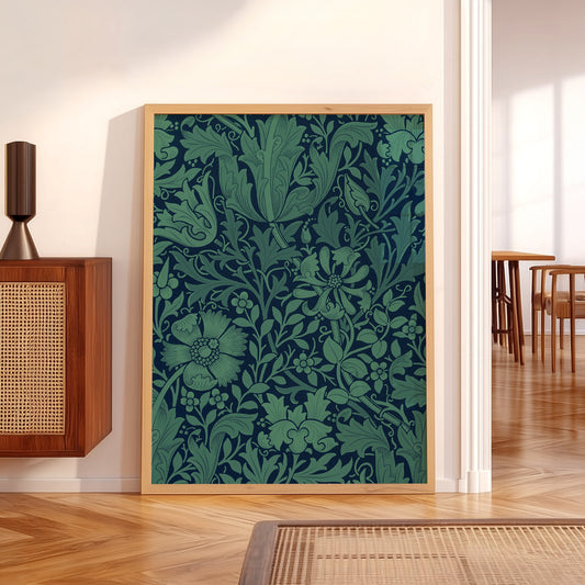 William Morris Compton Green Floral Pattern Art Print — artwork preview 5