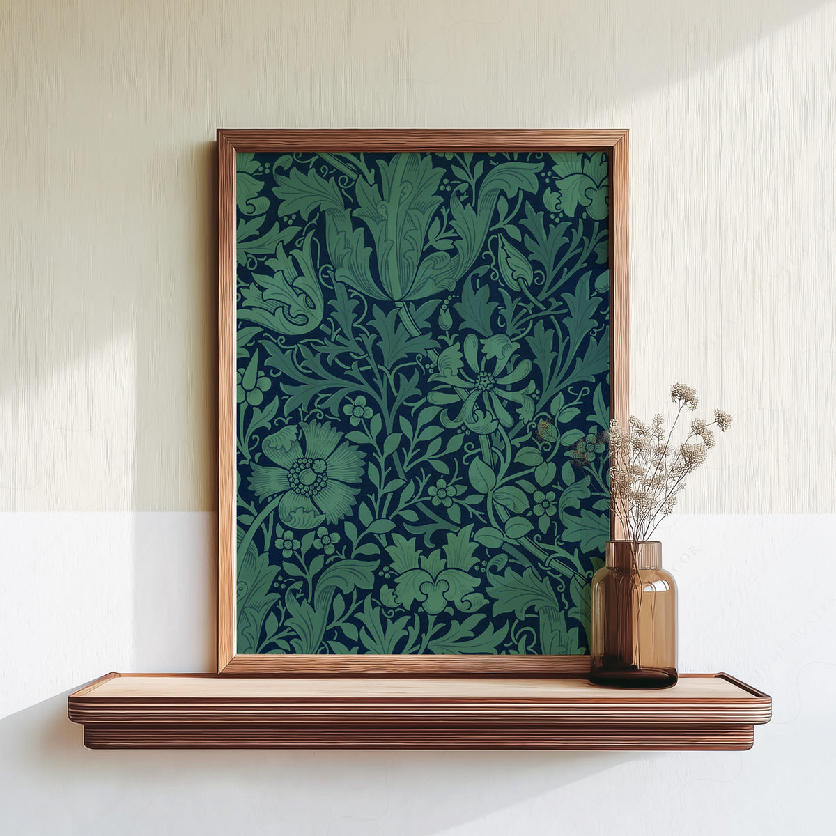 William Morris Compton Green Floral Pattern Art Print — artwork preview 18