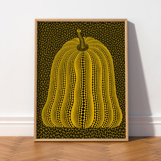Yayoi Kusama Pumpkin Print – Dots and Nets Japanese Contemporary Art Poster — artwork preview 2