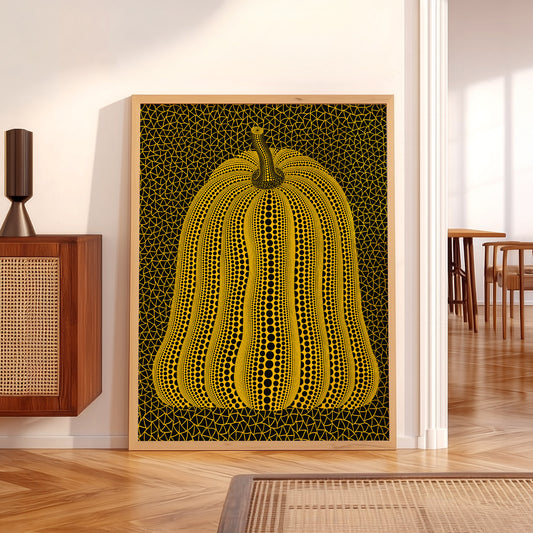 Yayoi Kusama Pumpkin Print – Dots and Nets Japanese Contemporary Art Poster — artwork preview 5