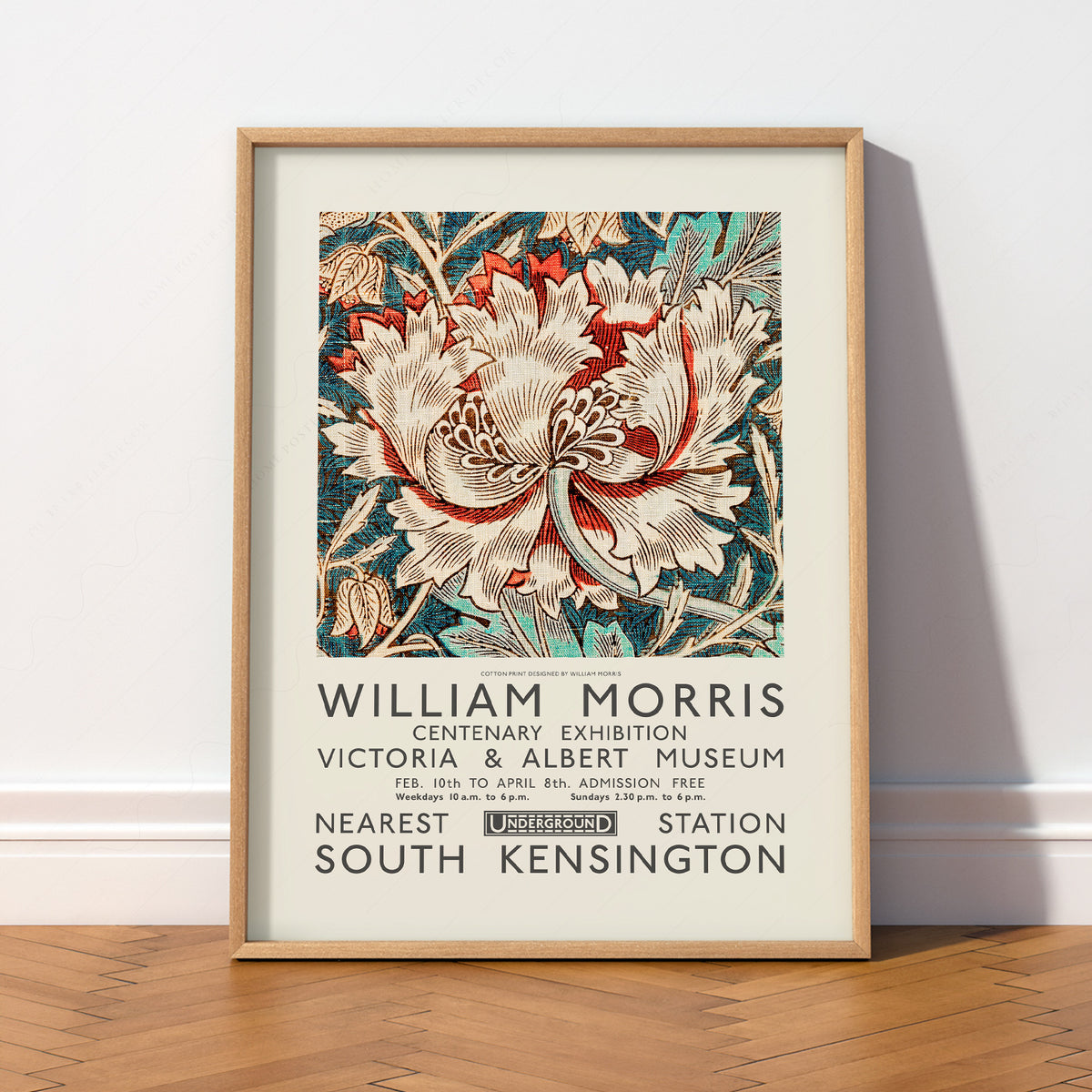 William Morris Honeysuckle Exhibition Poster – Arts and Crafts Wall Art — artwork preview 2