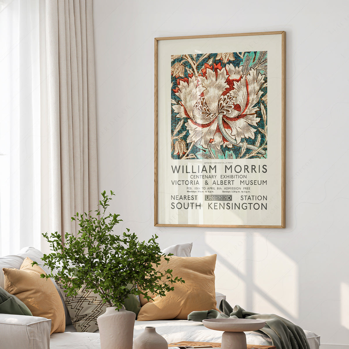 William Morris Honeysuckle Exhibition Poster – Arts and Crafts Wall Art — artwork preview 6