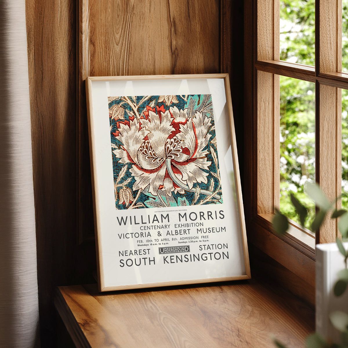 William Morris Honeysuckle Exhibition Poster – Arts and Crafts Wall Art — artwork preview 7