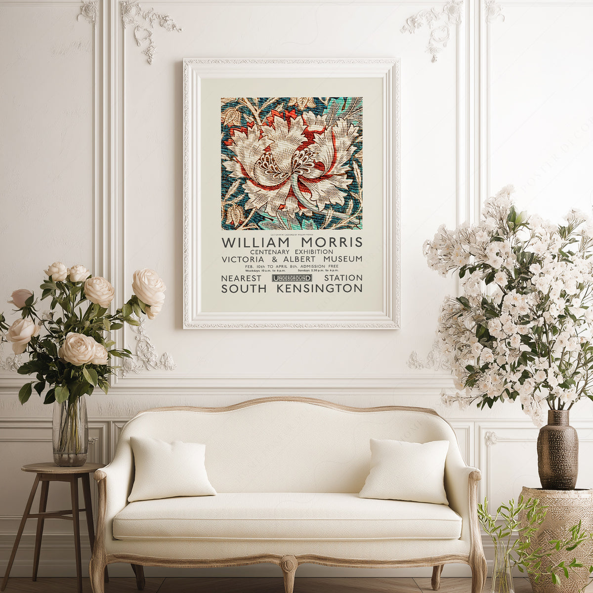 William Morris Honeysuckle Exhibition Poster – Arts and Crafts Wall Art — artwork preview 17