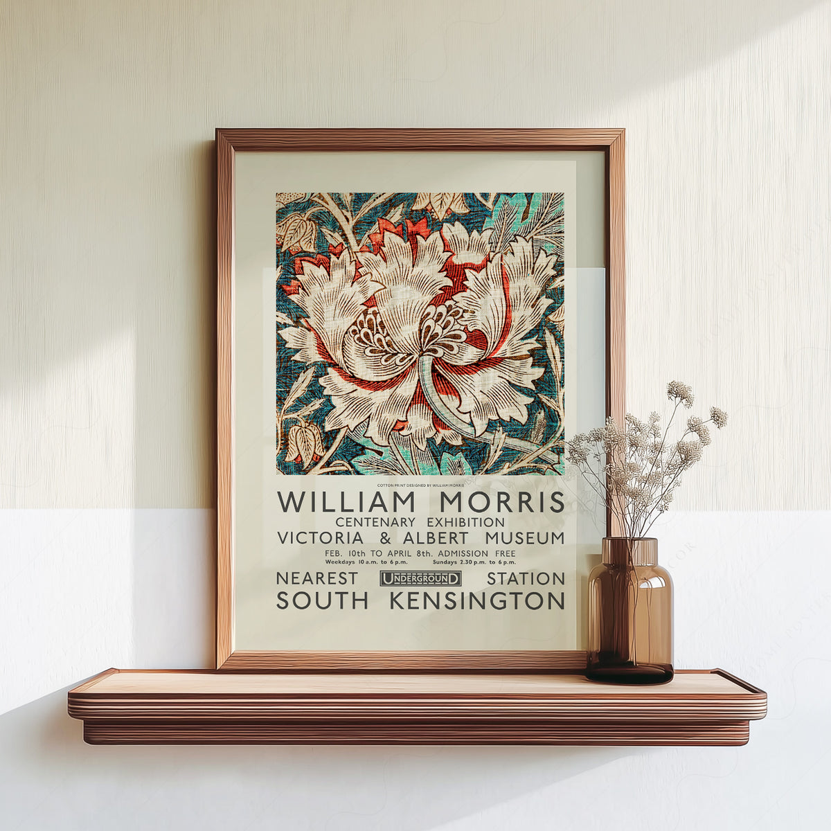 William Morris Honeysuckle Exhibition Poster – Arts and Crafts Wall Art — artwork preview 18
