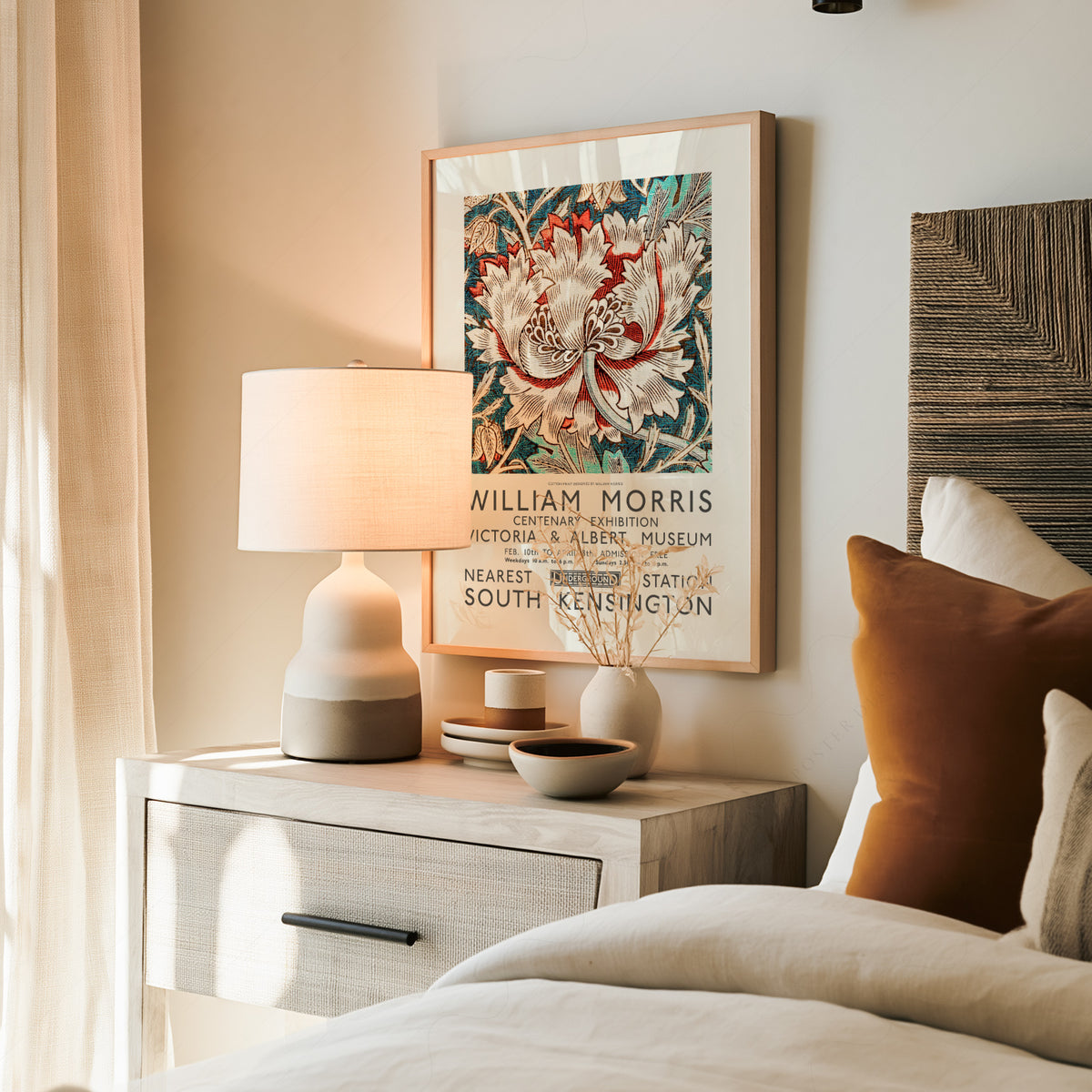 William Morris Honeysuckle Exhibition Poster – Arts and Crafts Wall Art — artwork preview 19