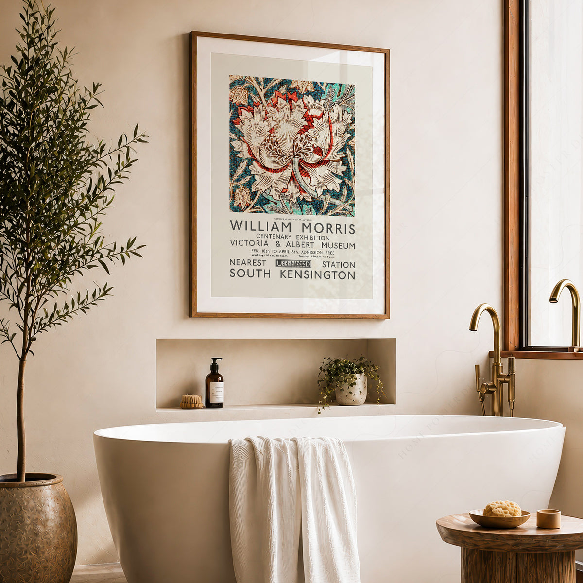 William Morris Honeysuckle Exhibition Poster – Arts and Crafts Wall Art — artwork preview 22
