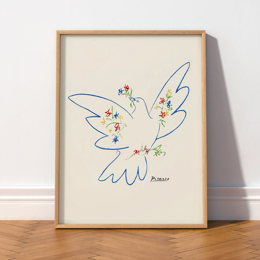 Pablo Picasso Dove of Peace 1949 Art Print – Modern Line Art Poster — artwork preview 2