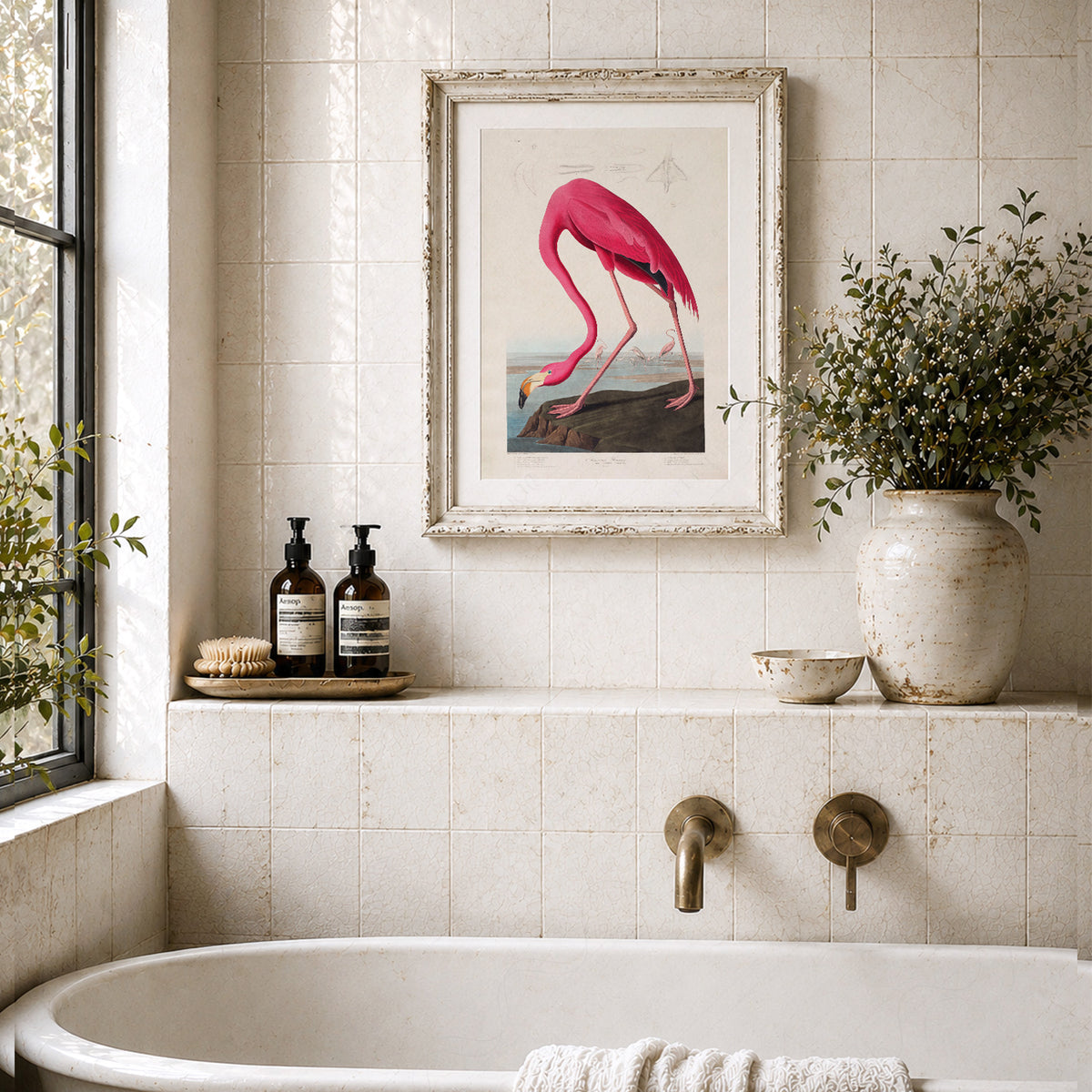 John James Audubon American Flamingo Print – Vintage Bird Wall Art – 02-02 — artwork preview 21