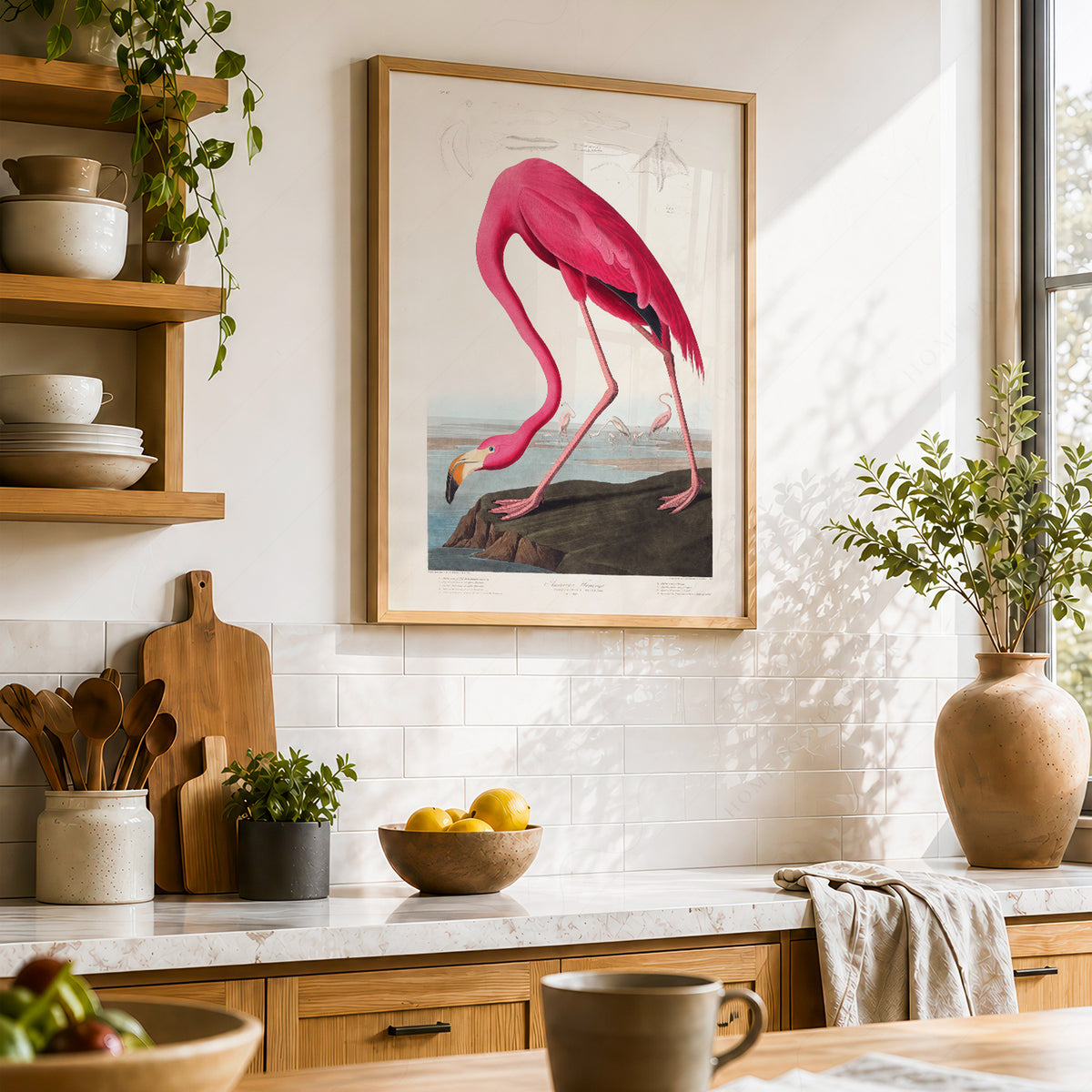John James Audubon American Flamingo Print – Vintage Bird Wall Art – 02-02 — artwork preview 23