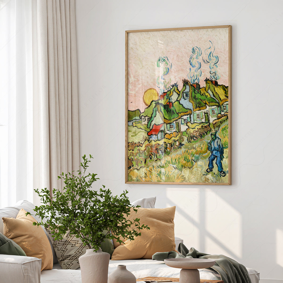 Vincent van Gogh Houses and a Figure Art Print — artwork preview 6