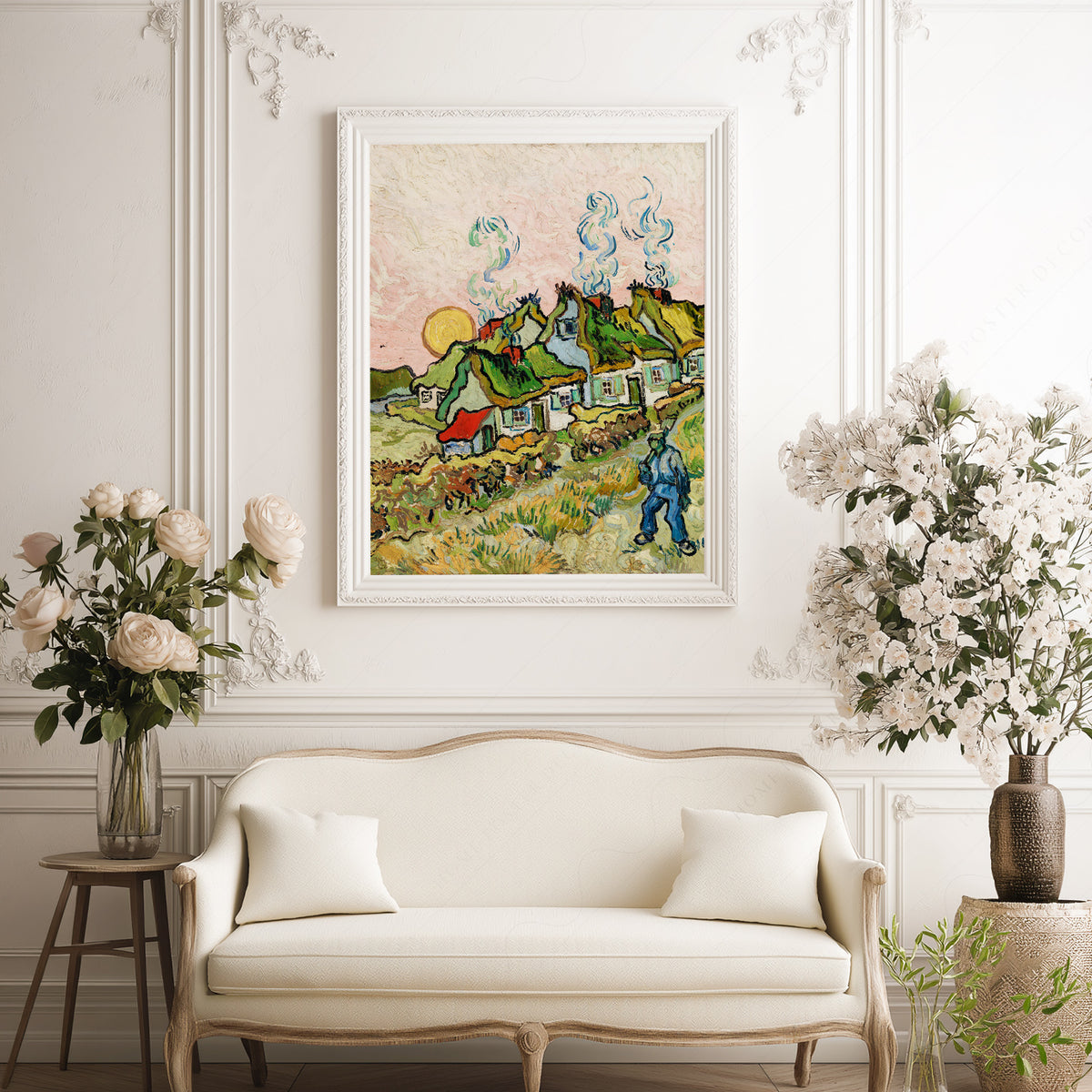 Vincent van Gogh Houses and a Figure Art Print — artwork preview 17