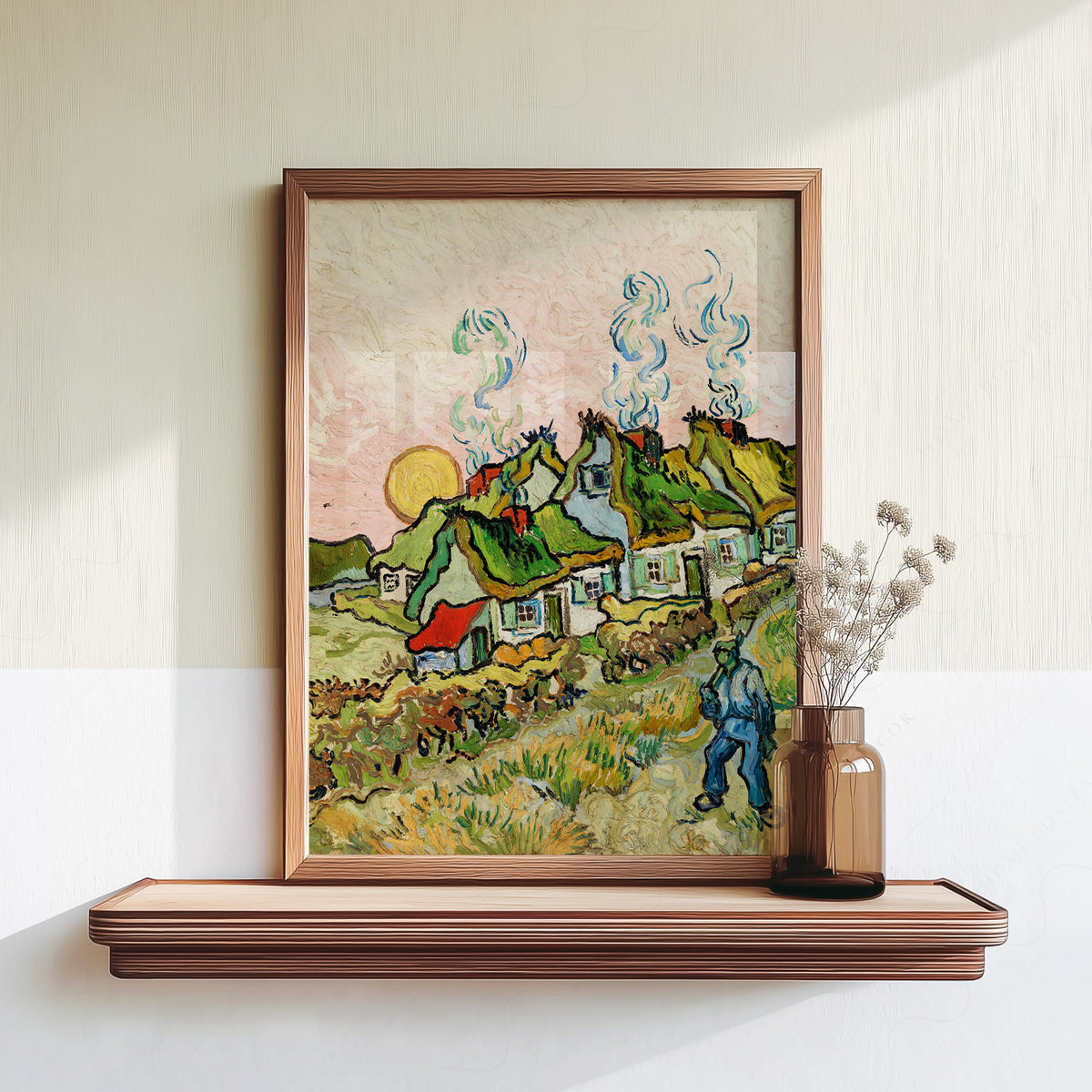 Vincent van Gogh Houses and a Figure Art Print — artwork preview 18