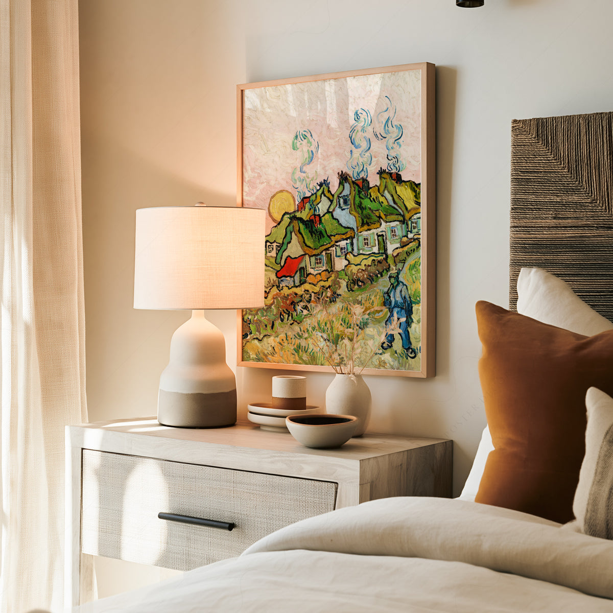Vincent van Gogh Houses and a Figure Art Print — artwork preview 19