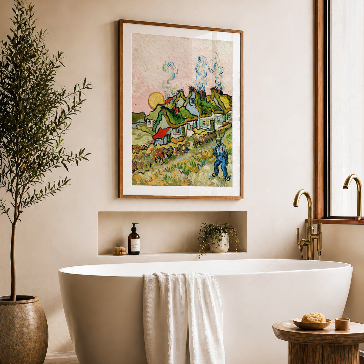 Vincent van Gogh Houses and a Figure Art Print — artwork preview 22
